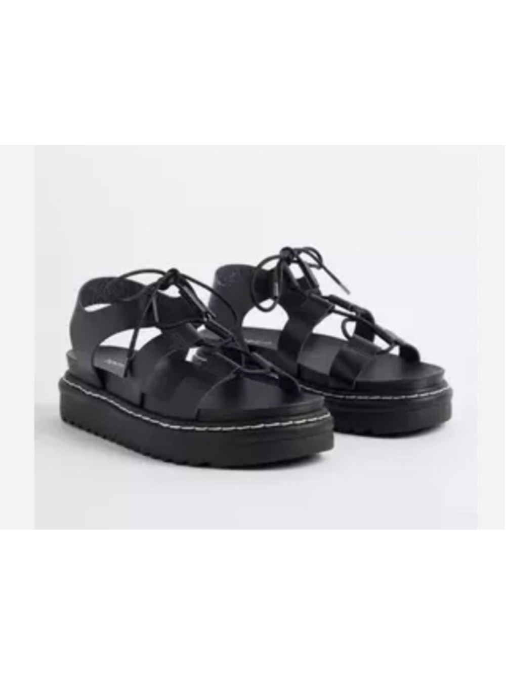 Torrid Gladiator Black Chunky Platform Sandals Womens Size 9
